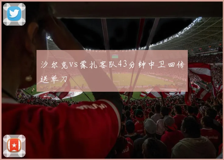 沙尔克vs蒙扎客队43分钟中卫回传送单刀
